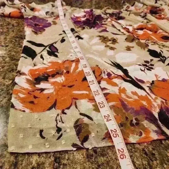 Inc International Concepts Floral Print Cold Shoulder Peasant Blouse, Sz 12; $70 - Picture 8 of 10